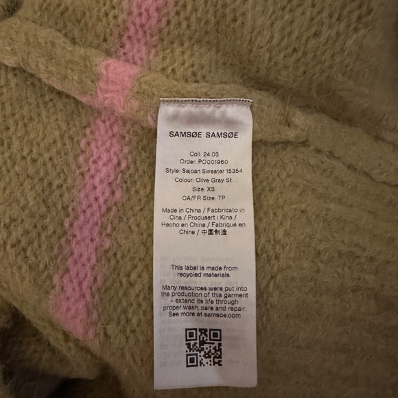 Samsøe Samsøe - Sajoan Sweater in Olive Gray St. - Picture 8 of 8